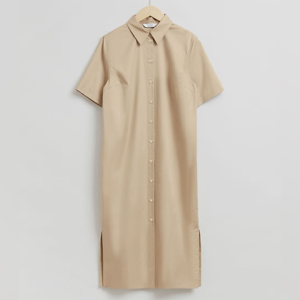 & Other Stories Tan Shirt Dress